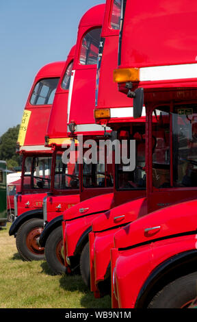 Hellingly, East Sussex UK. 25 Aug 2019. Festival of Transport. Vintage cars, steam engines, a mix of vehicles and entertainments at this bank holiday. Stock Photo
