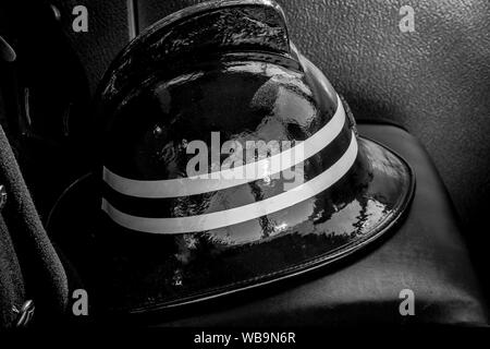 Hellingly, East Sussex UK. 25 Aug 2019. Festival of Transport. Vintage fire service vehciels at this bank holiday. Stock Photo