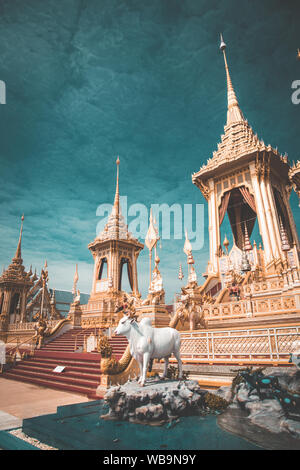 Royal Crematorium King Bhumibol in Bangkok Thailand Stock Photo