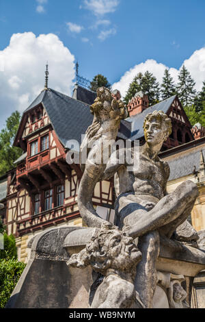 Peles Castle in Transylvania in Eastern Europe Romania Stock Photo