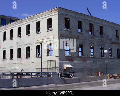 Empty shell of an old building on Chaudière Crossing, part of the Zibi redevelopment project, Ottawa, Ontario, Canada. Stock Photo