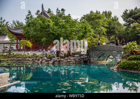 Botanical Gardens views in Montreal in Canada Stock Photo