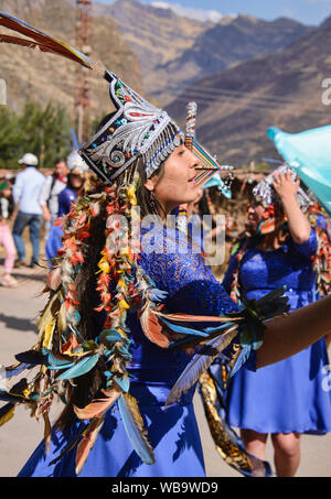 Virgen del Carmen Festival, held in Pisac and Paucartambo, Peru Stock Photo