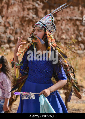 Virgen del Carmen Festival, held in Pisac and Paucartambo, Peru Stock Photo