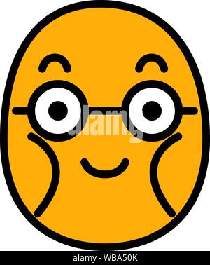 This is a illustration of Thin man emoticon icon set Stock Vector