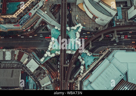 MBK Skywalk view from above in Bangkok Thailand Stock Photo