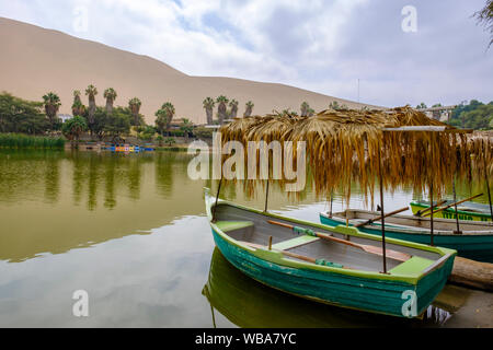 Huacachina desert oasis, Ica, Peru Stock Photo