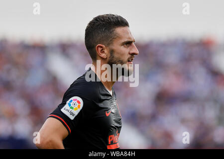 Madrid, Spain. 25th Aug, 2019. Atletico de Madrid's Jorge Resurreccion Koke seen in action during the La Liga football match between CD Leganes and Atletico de Madrid at Butarque Stadium in Madrid.(Final score; CD Leganes 0:1 Atletico de Madrid) Credit: SOPA Images Limited/Alamy Live News Stock Photo