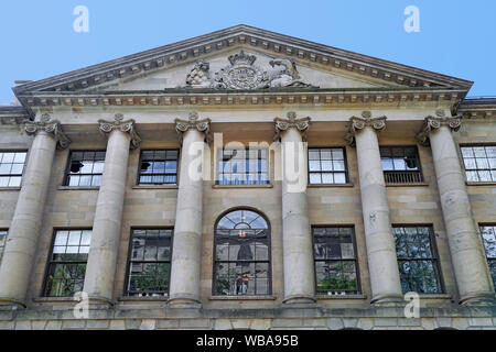 Close-up of portico of Province House, legislature building in Halifax, Nova Scotia Stock Photo