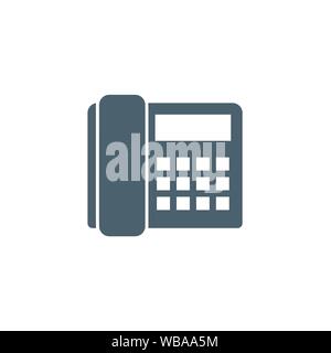 Office Phone related vector glyph icon. Stock Vector