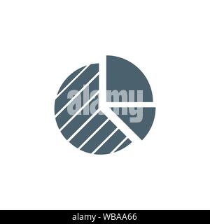 Pie Chart related vector glyph icon. Stock Vector