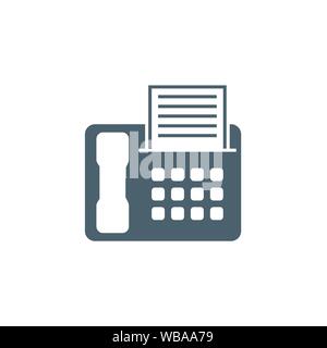 Fax related vector glyph icon. Stock Vector