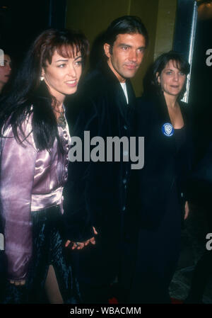 Westwood, California, USA 9th November 1994 Actor Antonio Banderas and wife Ana Leza attend Warner Bros. Pictures World Premiere of 'Interview With The Vampire: The Vampire Chronicles' on November 9, 1994 at Regency Village Theatre in Westwood, California, USA. Photo by Barry King/Alamy Stock Photo Stock Photo