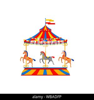Merry Go Round Carousel Stock Vector