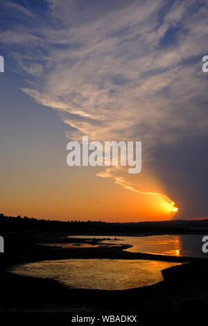 creates colorful images for photographers with sunset and reflections Stock Photo