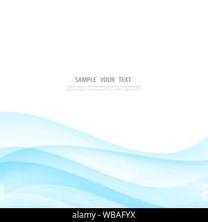 Abstract white background with blue vector abstract waves EPS10 Stock Vector
