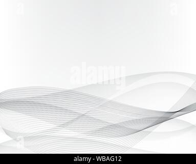 Abstract grey background.Wavy lines and gray abstract waves.Vector EPS10 Stock Vector