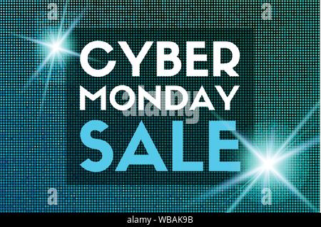 Cyber monday sale. Vector promotional banner Stock Vector