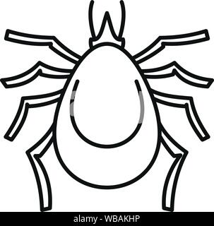Allergy mite icon. Outline allergy mite vector icon for web design isolated on white background Stock Vector