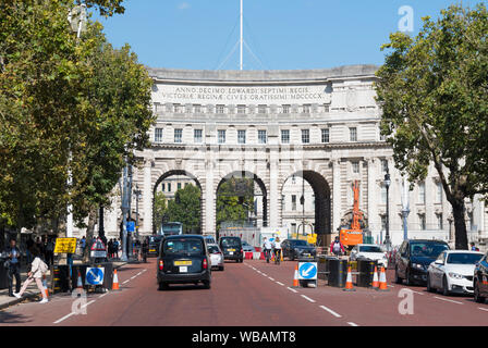 Admiralty Arch, a historic landmark on The Mall road in the City of Westminster, London, England, UK. Stock Photo