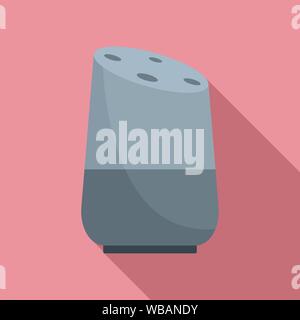 Future smart speaker icon. Flat illustration of future smart speaker vector icon for web design Stock Vector