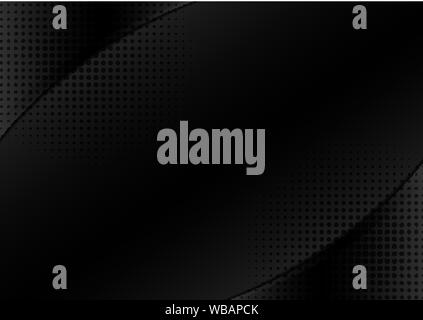 Template brochure triangle and geometric element with black background with radial halftone and space for your text. Vector illustration Stock Vector