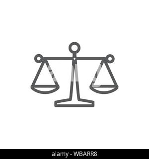 Scale line icon on white background Stock Vector