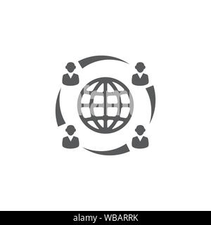 Outsource icon on white background Stock Vector
