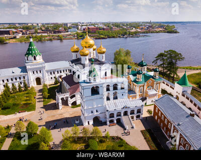 Picturesque architectural ensemble of medieval Orthodox Ipatiev Monastery in Kostroma, Russia Stock Photo