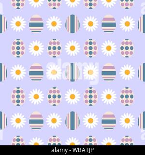 Seamless pattern with Easter eggs. Ordered ornament. Vector illustration EPS10 Stock Vector