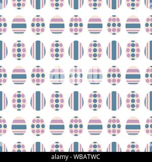 Seamless pattern with Easter eggs. Ordered ornament. Vector illustration EPS10 Stock Vector