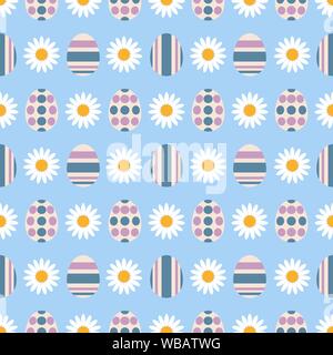 Seamless pattern with Easter eggs. Ordered ornament. Vector illustration EPS10 Stock Vector