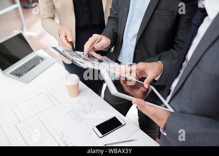 Team of Business Professionals Closeup Stock Photo