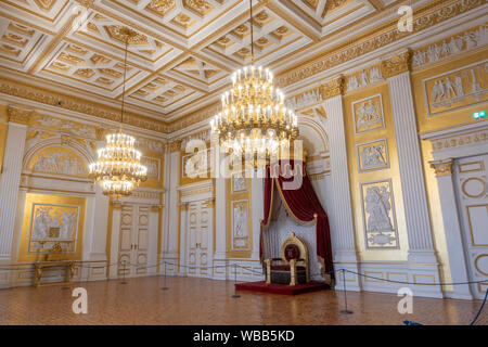 The King's Throne Room (King Ludwig I 1825-1848) in the Munich Residenz, Munich, Bavaria, Germany. Stock Photo