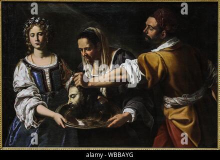 'Salome receiving the Head of John the Baptist', 1616, by Antiveduto della Grammatica (1570/71-1626)