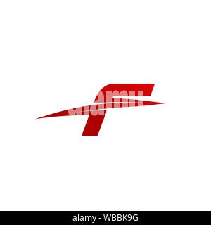 Trendy creative stylish sliced F initial based letter vector design template Stock Vector