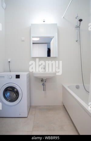 Moden bathroom interior in a small apartment Stock Photo