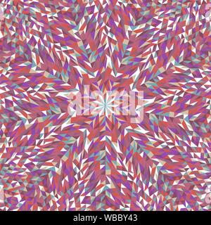 Hypnotic round tiled pattern mosaic background - psychedelic circular polygonal colorful abstract vector graphic design from geometrical tiles Stock Vector