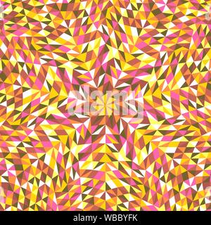 Abstract radial pattern mosaic background - psychedelic hypnotic colorful circular vector graphic from geometrical shapes Stock Vector