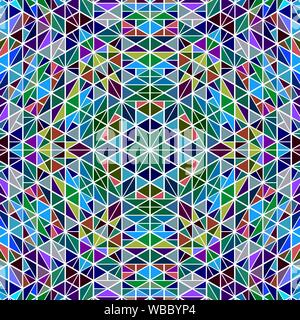 Dynamic tile mosaic pattern background design - circular psychedelic colorful vector graphic with triangle tiles Stock Vector
