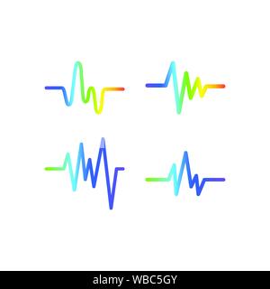 Sound wave graphic design template vector isolated illustration Stock Vector