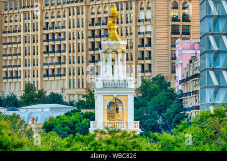 Tower of the Magomayev Azerbaijan State Philharmonic Hall, Baku, Azerbaijan Stock Photo