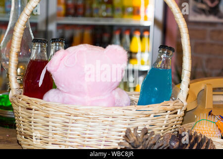 A small shop in Suleymaniye, Istanbul sells only Turkish local sodas from all cities and different brands. Stock Photo