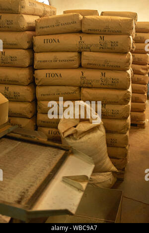 Factory packing of the final tea produce Stock Photo