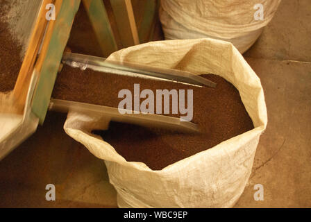 Factory packing of the final tea produce Stock Photo