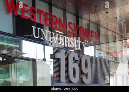 Western Sydney University Parramatta CBD campus at 161-169 Macquarie St, Parramatta NSW 2150 Stock Photo