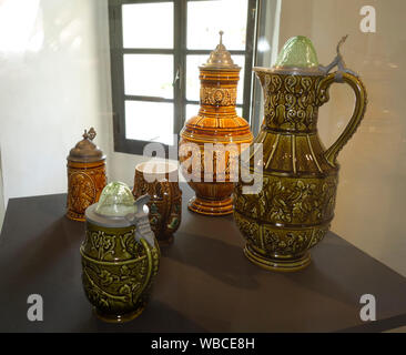 Samples of kaolin ceramic from early 19th century, Lower Savinja Valley, Slovenia. Stock Photo
