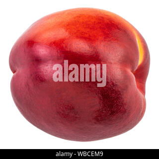 Nectarine fruit isolated on white background.Clipping Path. Stock Photo