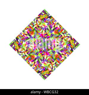 Abstract colorful mosaic polygon symbol template - geometrical ornamental vector element Stock Vector