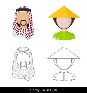 Vector design of imitator and resident sign. Collection of imitator and culture vector icon for stock. Stock Vector